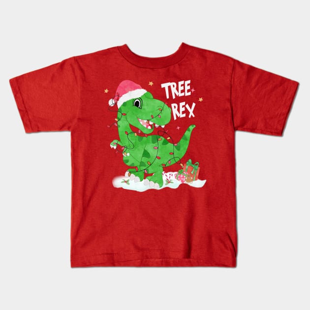 Tree Rex Kids T-Shirt by Etopix